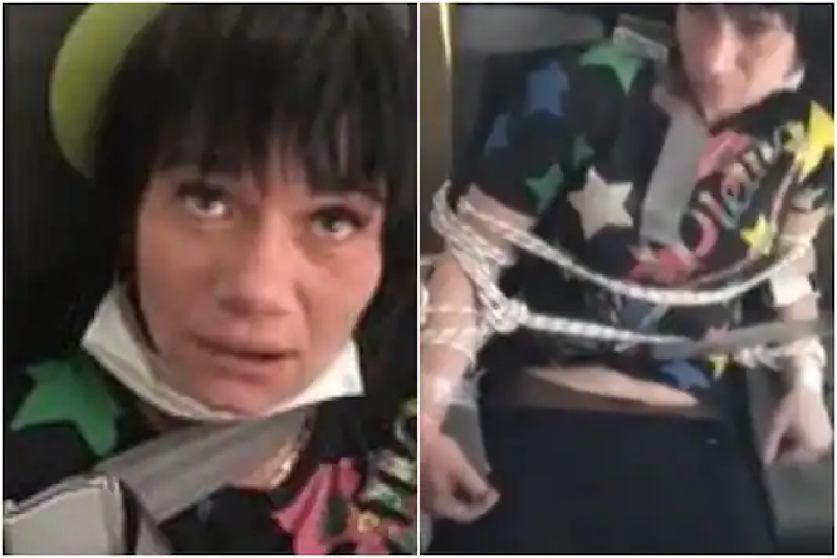 विमान उडताच महिलेने केले असे विचित्र चाळे की, अखेर सीटला ठेवलं बांधून!