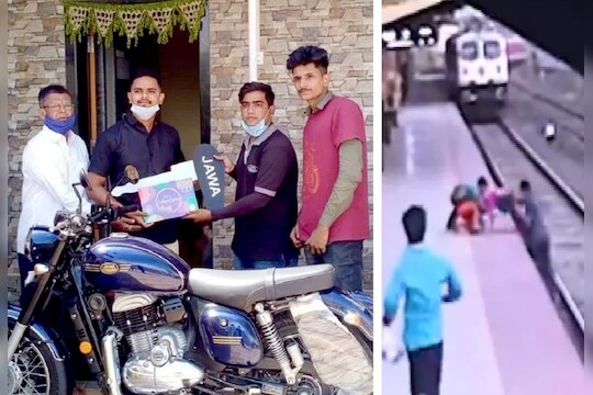 कौतुकाची थाप! चिमुरड्याचे प्राण वाचवणाऱ्या मयूरला 'जावा' तर्फे चकचकीत बाईक