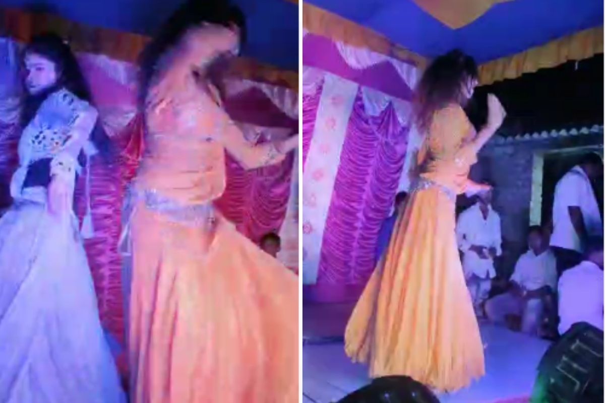 कोरोनाची भीती वाढली; नाईट कर्फ्यूमध्ये बारबालांचा डान्स पाहण्यासाठी जमा झालं अख्खं गाव, पाहा VIDEO