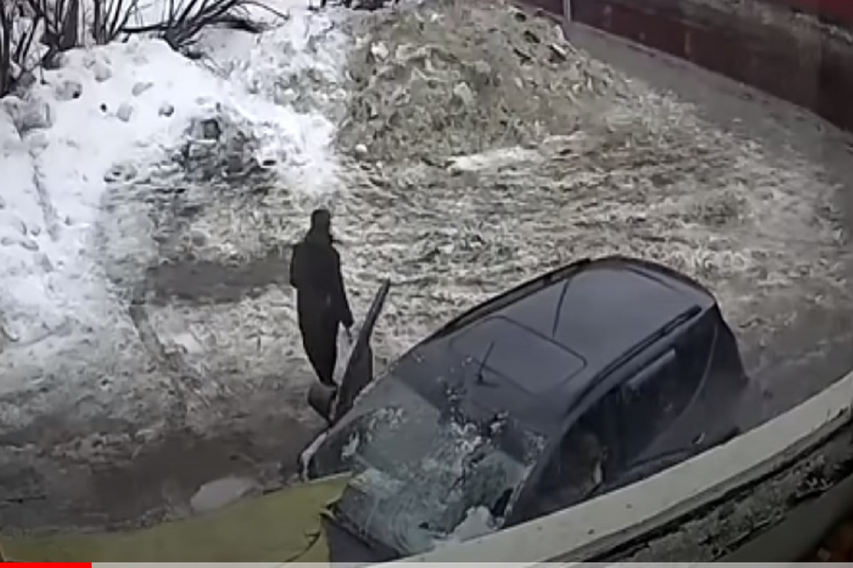 50 फुटांवरून गाडीवर बर्फ कोसळताच बिथरला; चालू गाडीतच बायकोला सोडून पळाला नवरा आणि... पुढे काय घडलं पाहा VIDEO