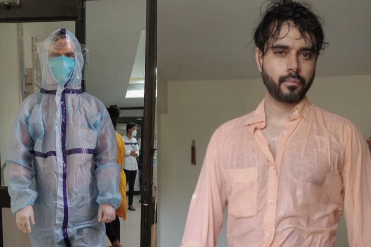 PPE किटमुळे घामानं ओला चिंब झालेल्या तरुण डॉक्टरचा फोटो व्हायरल, कॅप्शननं सगळ्यांना केलं भावुक