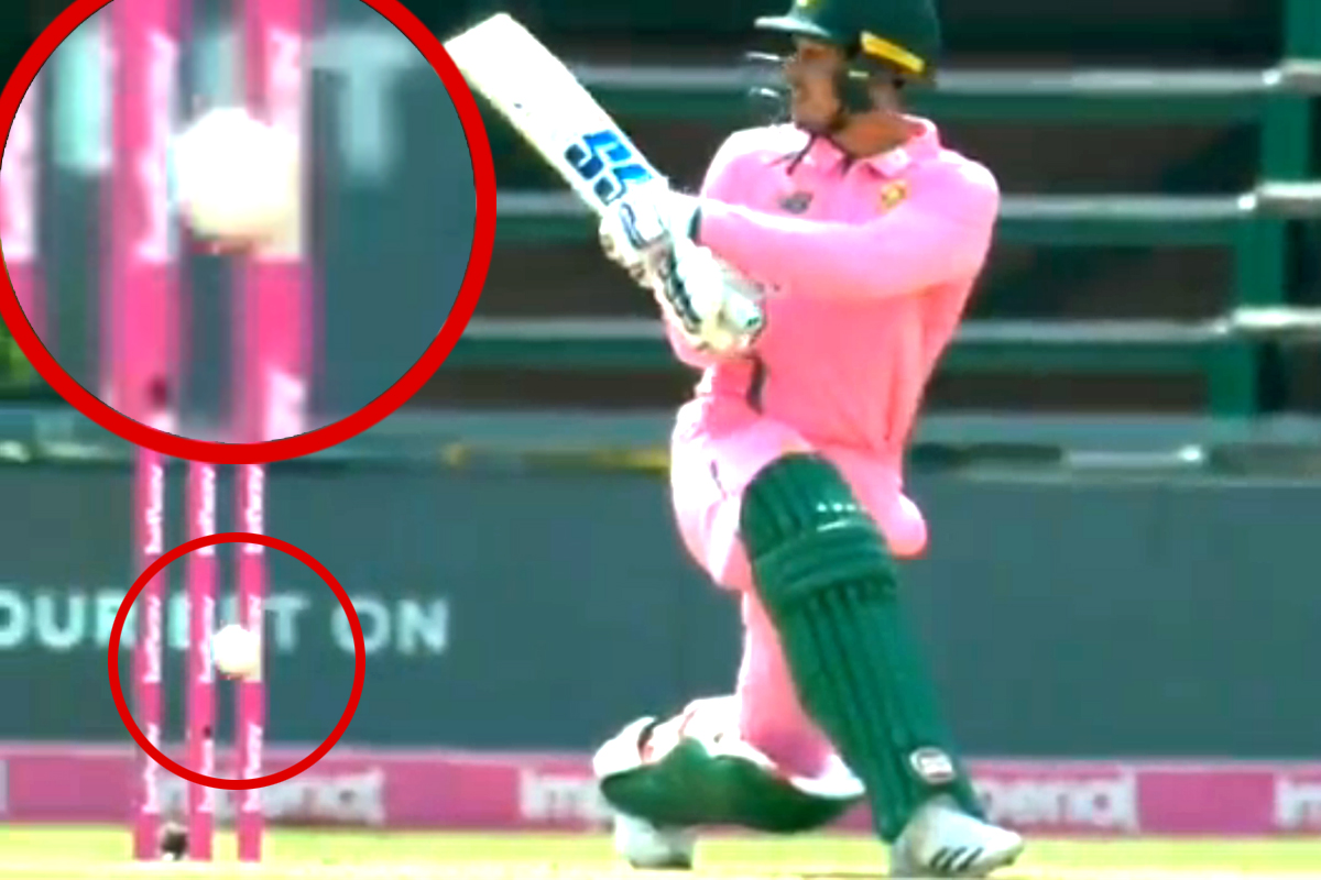 OMG : नशिबाचा खेळ! चेंडू स्टंप्सला लागला तरीही बाद झाला नाही क्विंटन डिकॉक