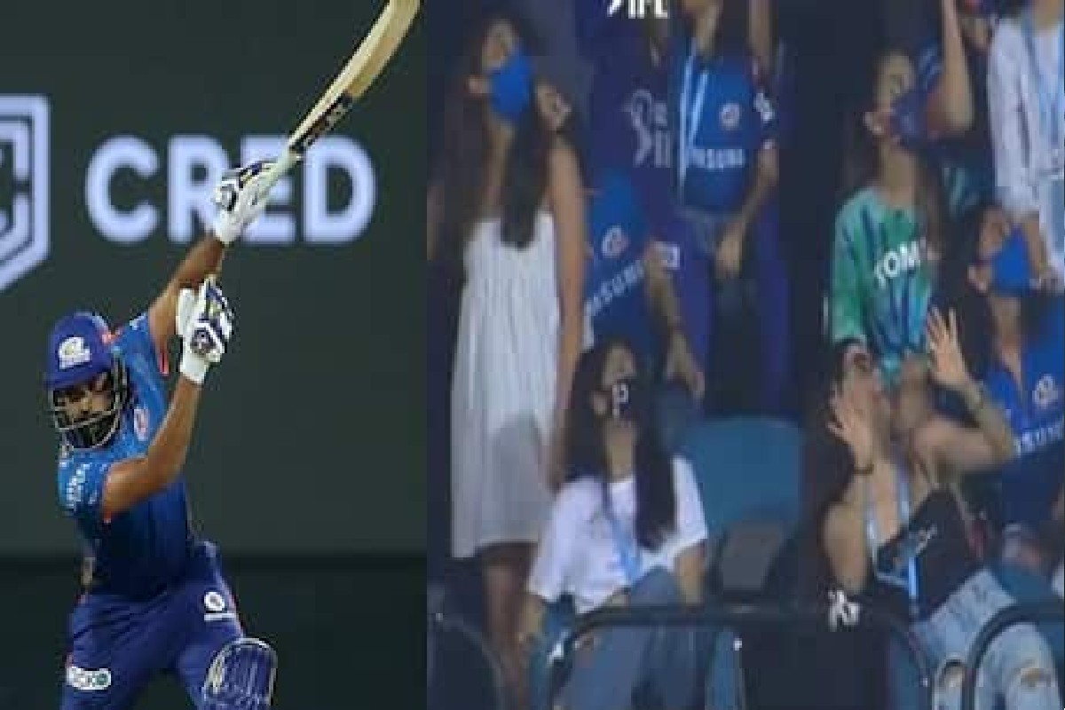 IPL 2021: रोहित शर्माचा जबरदस्त सिक्स पाहून रितिका-नताशासह मुंबईची गर्ल्स गँग थक्क