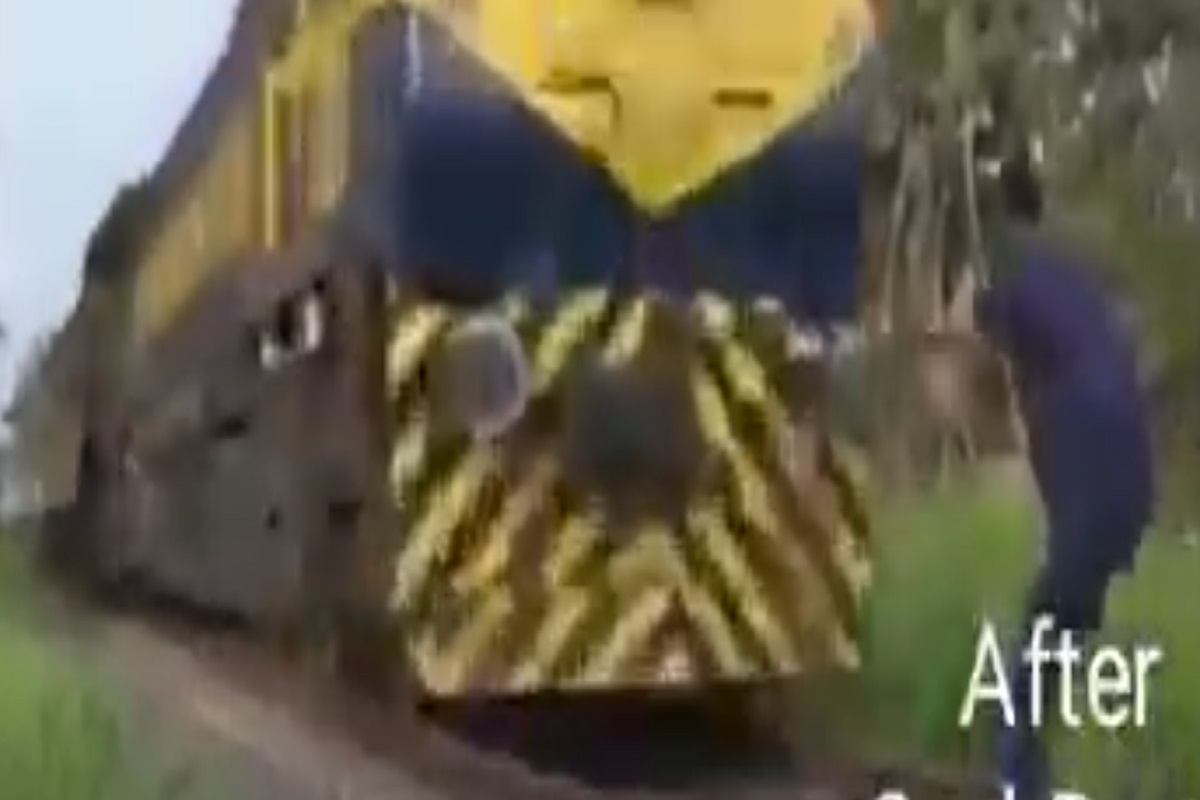 भरधाव ट्रेनसमोर डान्स करत होता आणि पुढे असं काही घडलं की...; VIDEO पाहूनच थक्क व्हाल