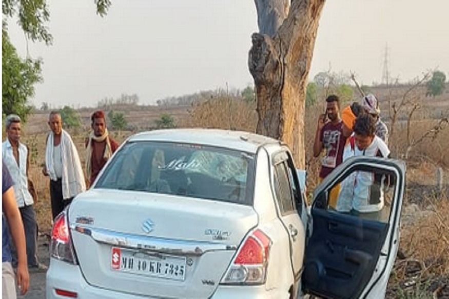 वाटेत मृत्यूनं गाठलं, चारचाकी गाडी झाडावर आदळल्याने भीषण अपघात; 3 जणांचा मृत्यू