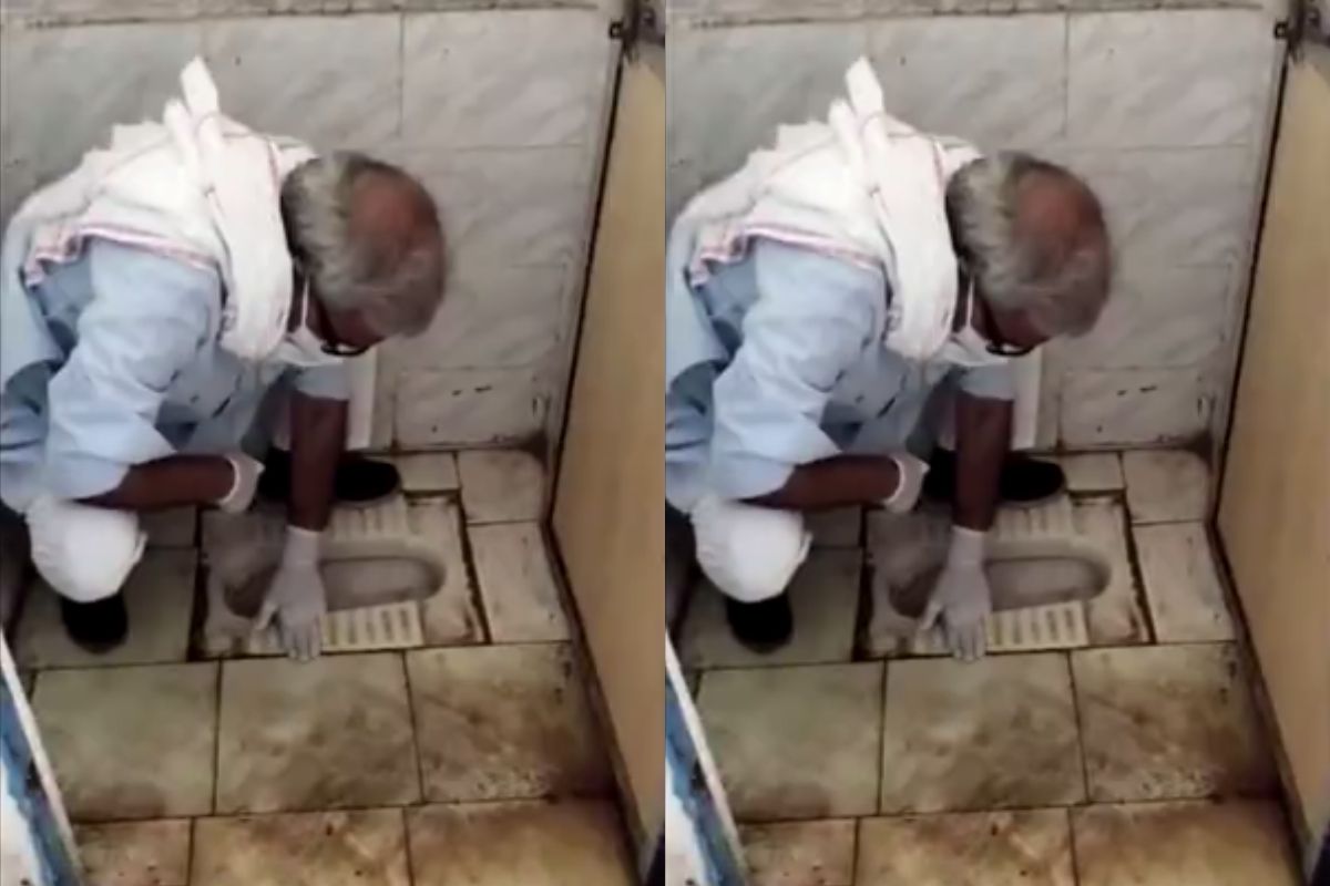 भाजप खासदाराची भलतीच समाजसेवा! ब्रश न मिळाल्यानं हातानंच स्वच्छ केलं कोविड सेंटरमधील टॉयलेट