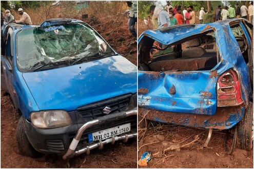 PHOTOS: धुळ्यात लग्नासाठी निघालेल्या कुटुंबावर काळाचा घाला; भरधाव कार विहिरीत कोसळून चौघांचा मृत्यू