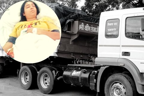 ही तरुणी कंटेनरच्या चाकाखाली आल्यानंतर ती जवळपास 20 फूट फरफटत गेली. विशेष म्हणजे या अवस्थेतही तीन आपला फोन काढून वडिलांना अपघात घडल्याची माहिती दिली आणि लवकरात लवकर दवाखान्यात येण्यास सांगितलं.
