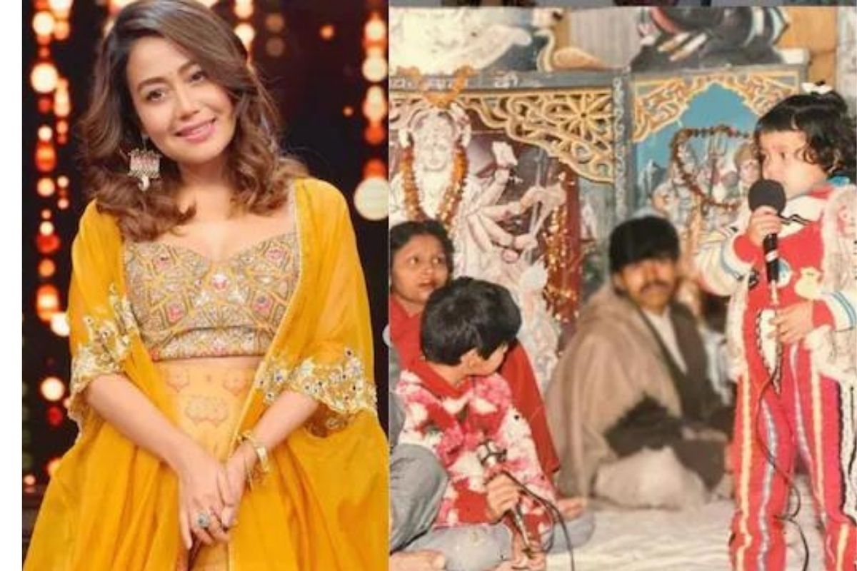 नेहा कक्करने शेअर केला लहाणपणीचा फोटो; देवीच्या जागरणात सुरू होता गाण्याचा सराव