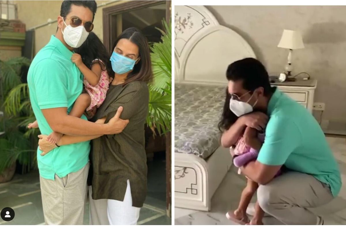 Video: नेहा धुपियाच्या पतीनं केली कोरोनावर मात; घरी पोहोचताच झाला भावुक