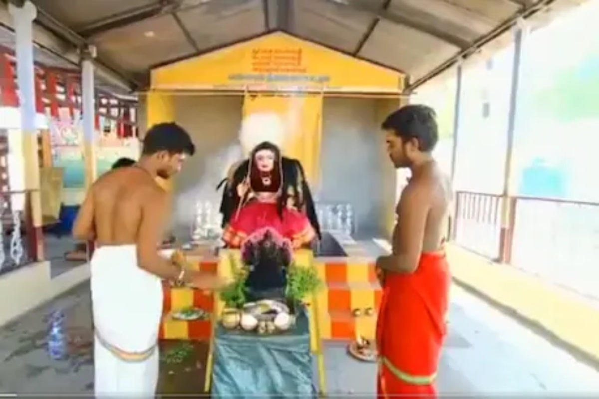 महामारीपासून वाचण्यासाठी थेट कोरोना देवीची स्थापना, यामुळे आजाराचा धोका कमी होत असल्याचा दावा