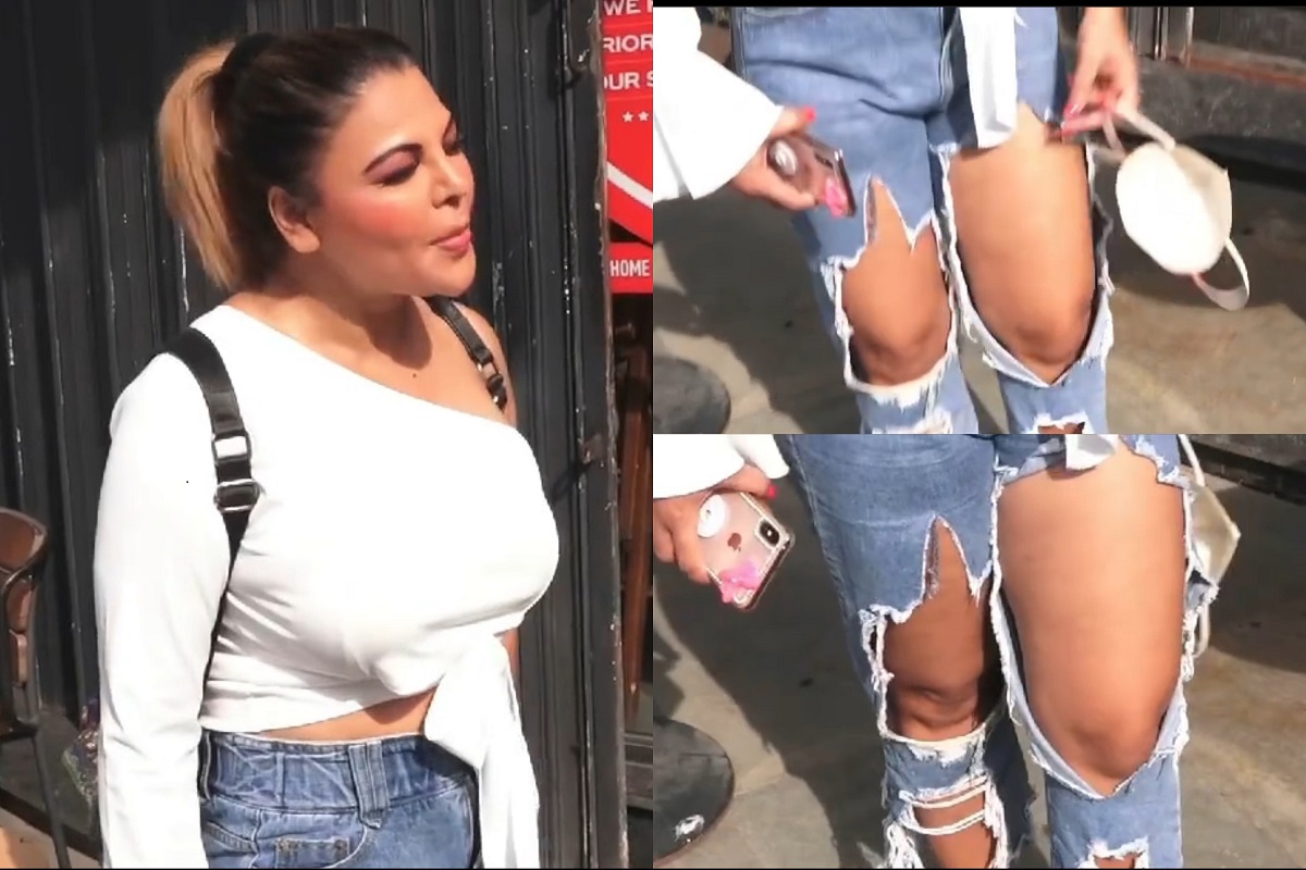 हे फाटके कपडे का घातलेस? राखी सावंतच्या विचित्र फॅशनवर पडतोय प्रश्नांचा पाऊस