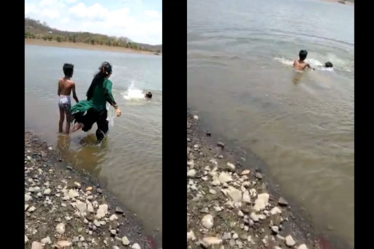ही दृश्यं तुम्हाला विचलित करू शकतात; नागपुरात बाप-लेकाचा बुडून मृत्यू, Live Video आला समोर