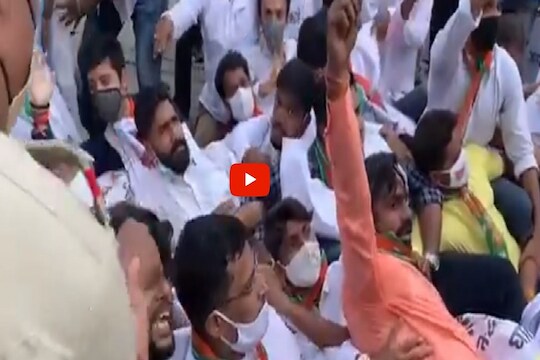 दहिसर चेक नाक्यावर BJP कार्यकर्ते आक्रमक,  चक्का जाम करणाऱ्या आंदोलकाचा LIVE Video