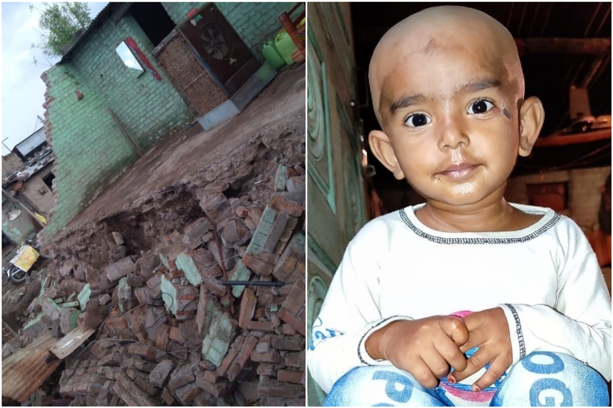 मुसळधार पावसाने घेतला चिमुकलीचा बळी; भिंत कोसळून 3 वर्षीय मुलीचा मृत्यू, 3 गंभीर जखमी
