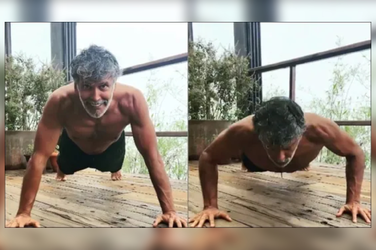 एका मिनिटांत किती डीप्स मारु शकाल?, मिलिंद सोमणनं दिलं चाहत्यांना चॅलेन्ज