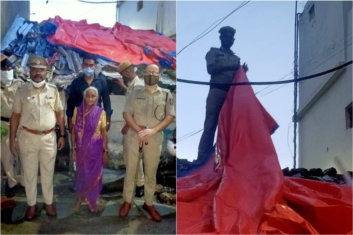 खाकी वर्दीतील देव माणूस! ... अन् वयोवृद्ध आजींच्या मदतीला धावून आले पोलीस कर्मचारी
