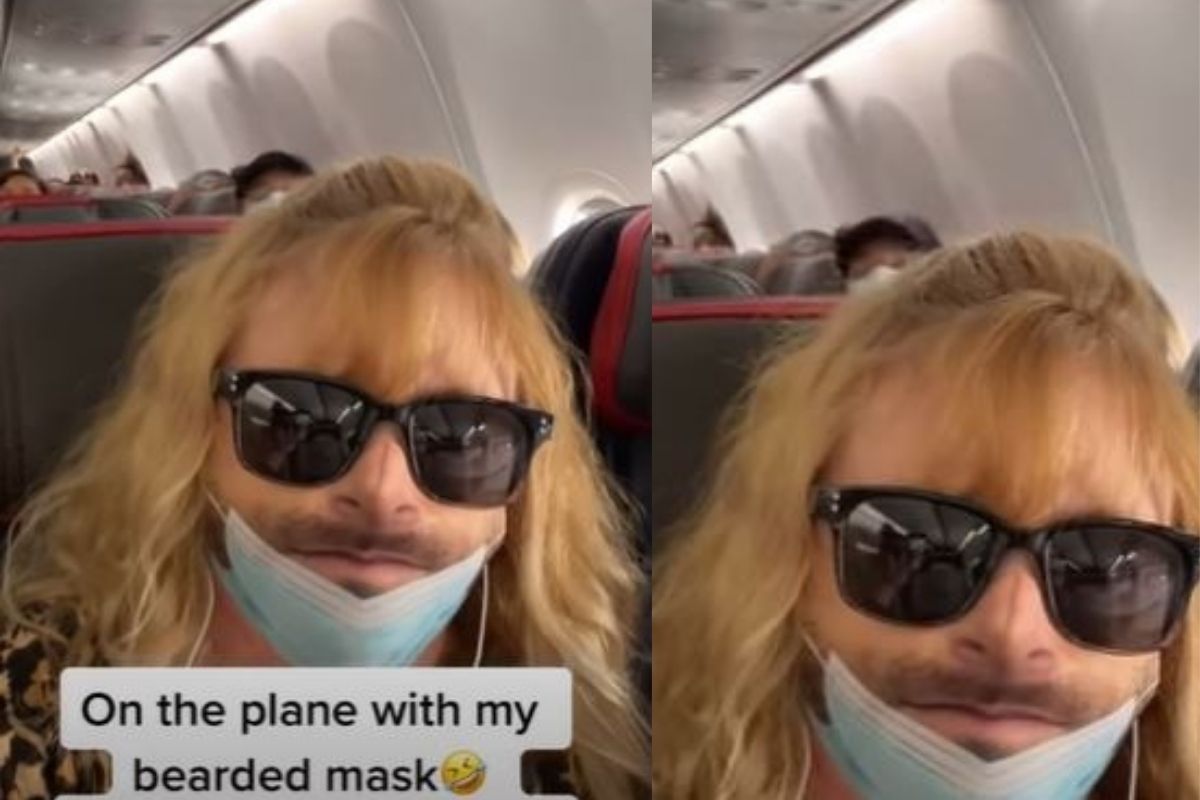 अरे हा कसला मास्क! Mask च्या आगळ्यावेगळ्या डिझाईनमुळे TikToker प्रसिद्धीझोतात, पाहा VIDEO