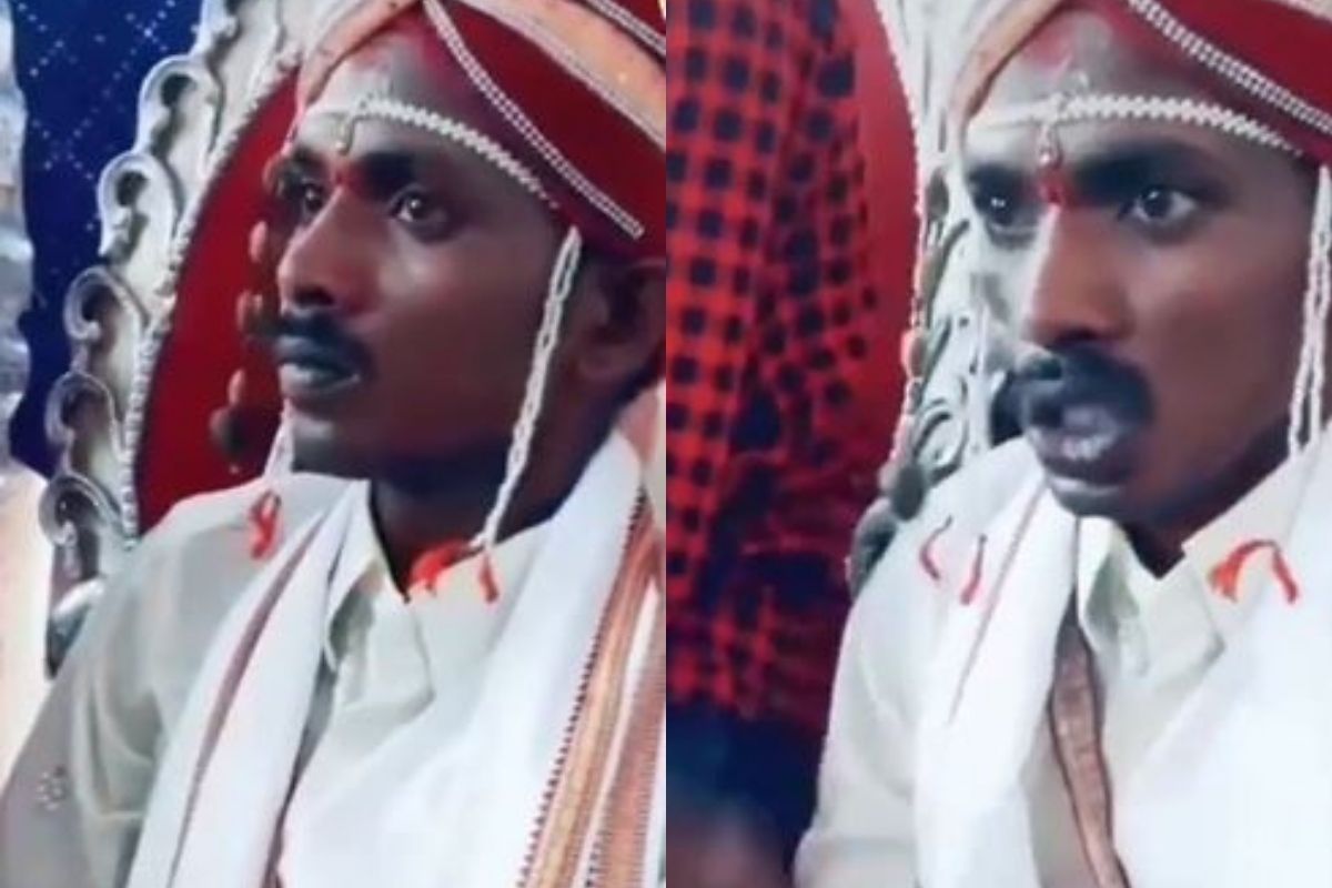 भरमंडपात नवरदेवानं केलेलं विचित्र कृत्य पाहून पाहुणेही हैराण; घटनेचा VIDEO VIRAL