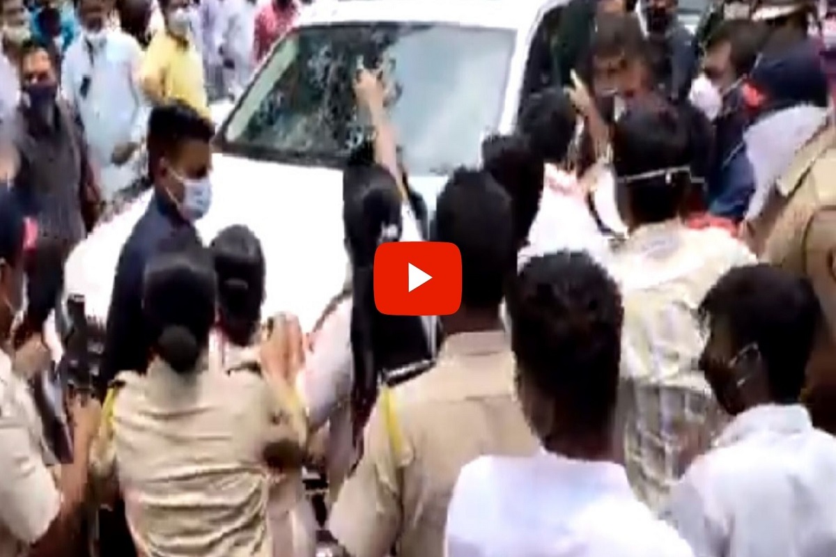 बीडमध्ये आरोग्य कर्मचाऱ्यांच्या अजित पवारांच्या गाडी समोर गोंधळ
