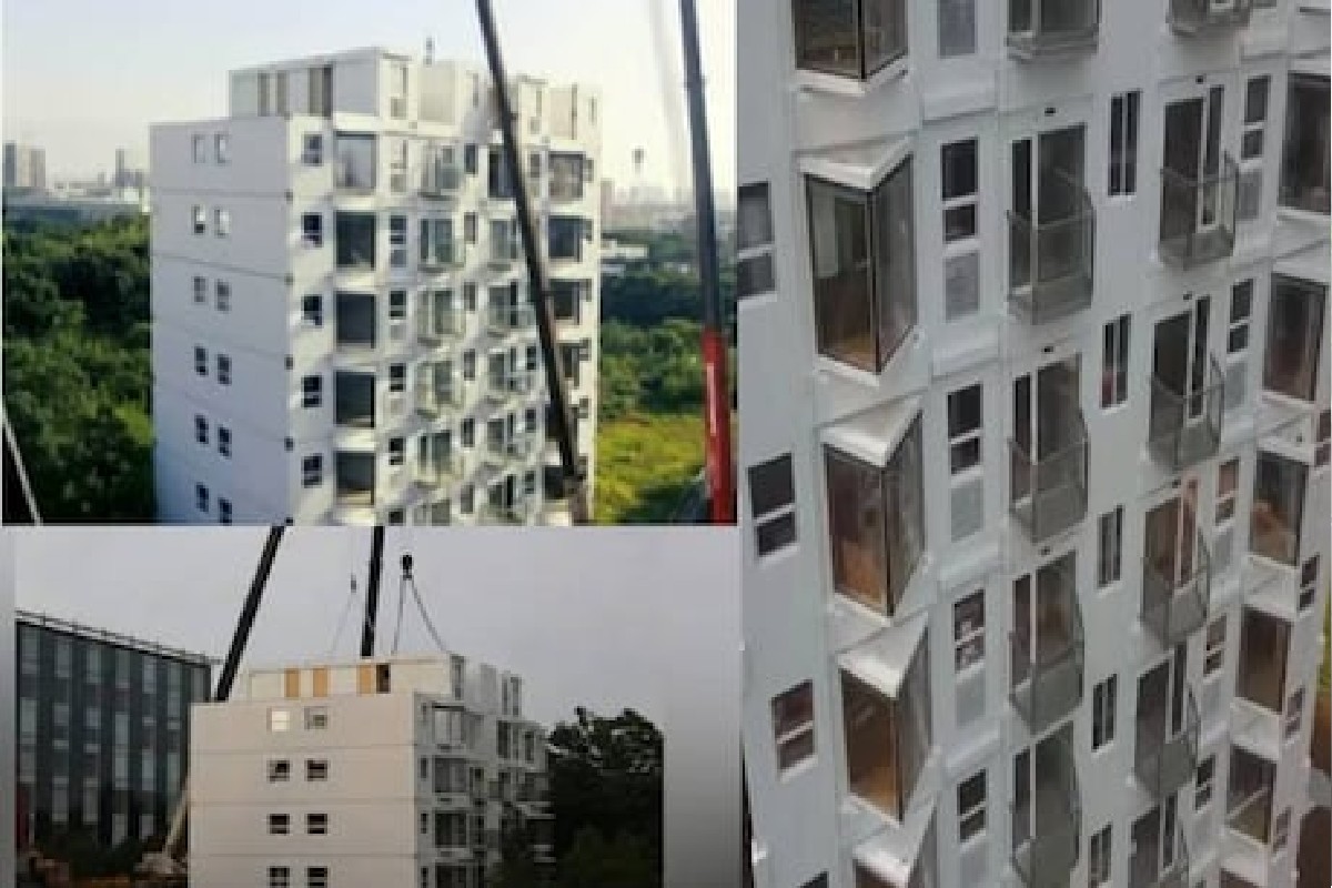 फक्त 28 तासात बनली 10 मजली इमारत! विश्वास बसत नसेल तर पाहा VIDEO