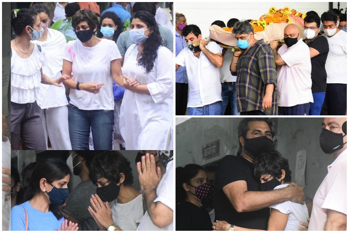 पतीच्या आकस्मित निधनाने मंदिरा बेदीला धक्का; मुंबईत पार पडले अंत्यसंस्कार