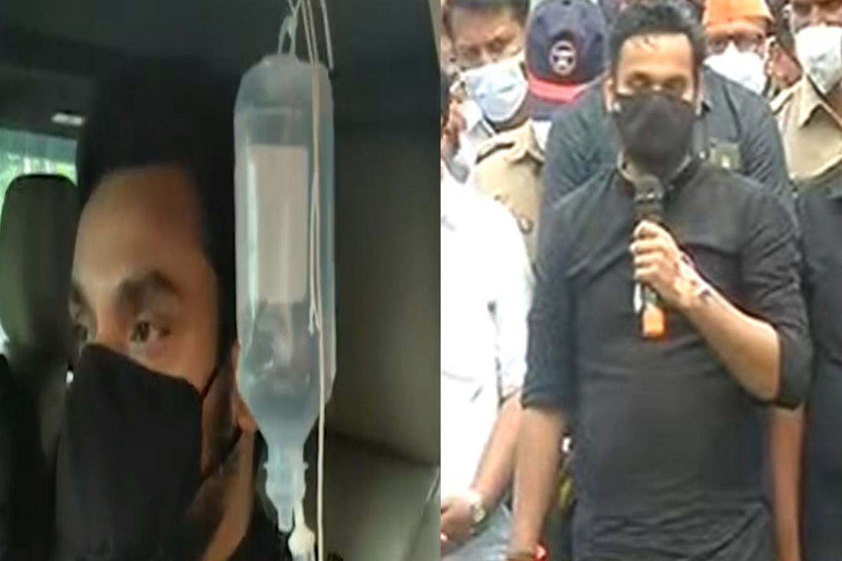 Maratha kranti andolan Kolhapur LIVE : शिवसैनिकच! हाताला सलाईन लावून सेनेचे खासदार धैर्यशील माने आंदोलनात सामील