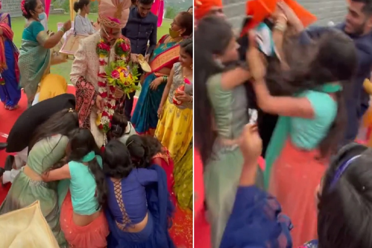 नवरदेवाच्या चपला चोरता आल्या नाहीत म्हणून मेहुण्यांनी काय केलं पाहा; VIDEO पाहून हसू आवरणार नाही