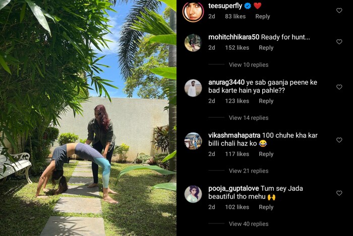 दरम्याने रियाने तिच्या सोशल मीडियावर नुकताच एक योगा करतानाचा फोटो शेअर केला आहे. ज्यावर तिला ट्रोलिंगचा सामना करावा लागला. अनेकंनी तिला नावं ठेवली तर काहींनी तिचं कौतुकही केलं.