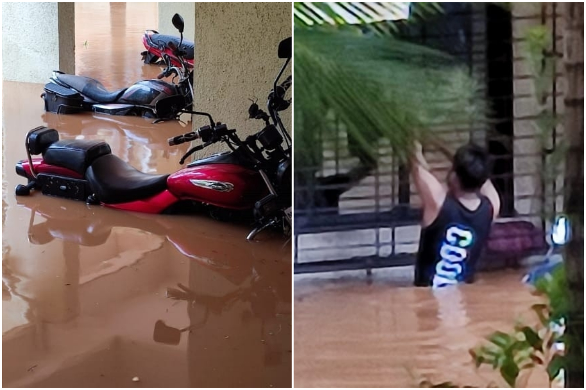 PHOTOS: मुसळधार पावसाने बदलापुरात पूरस्थिती! इमारतींचा तळमजला पाण्याखाली; गाड्याही पाण्यात