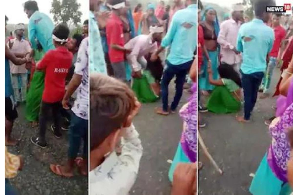 विवाहबाह्य संबंधामुळे महिलेला गावकऱ्यांसमोर दिली ही शिक्षा; भयानक व्हिडीओ VIRAL