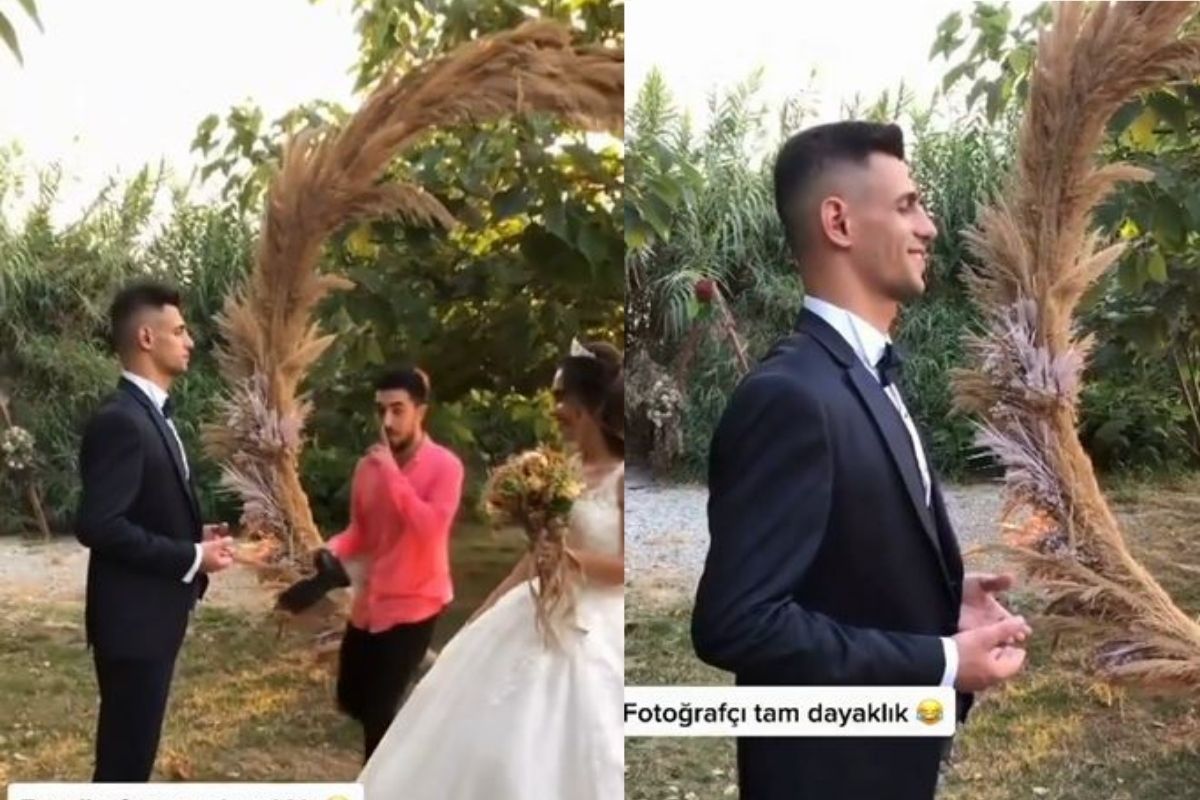 डोळे बंद करून नवरीला KISS करायला गेला अन्...; नवरदेवाचा हा VIDEO पाहून पोट धरून हसाल