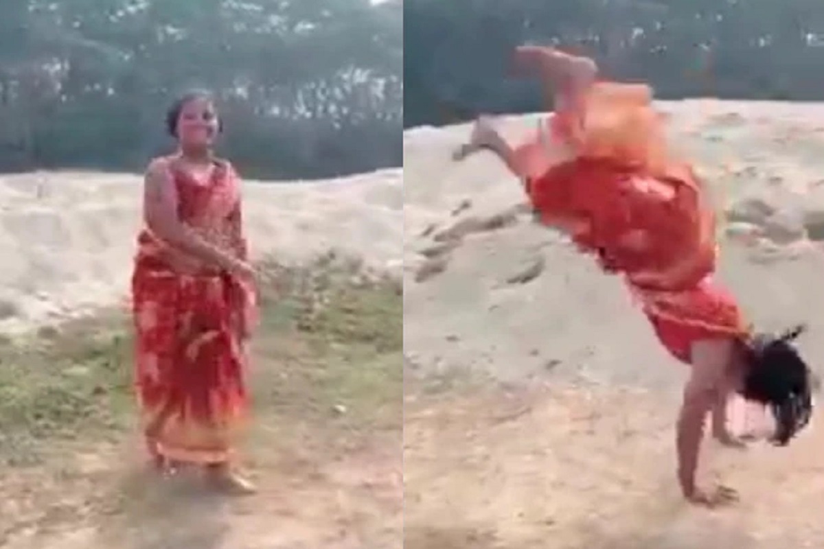 नारी तू लय भारी! खोचला पदर आणि साडीवरच दाखवलं असं कौशल्य; नेटिझन्स म्हणाले, 'हिने तर Olympic मध्ये जावं'