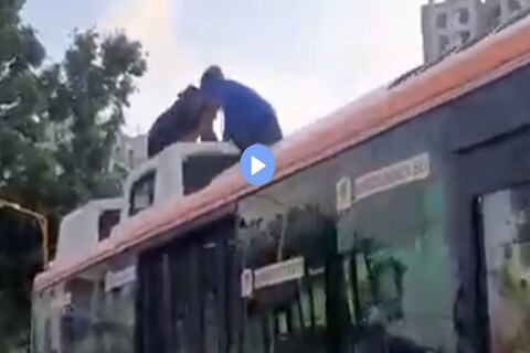 Ahmedabad Bus driver viral video: एक व्हिडिओ सोशल मीडियावर (Video Viral) व्हायरल होत आहे.  अहमदाबादमध्ये बीआरटीएस बसच्या धडकेत एका बाईकस्वाराचा मृत्यू झाला. 