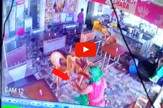 Live Video: पाण्याच्या बाटलीवरून तुफान राडा; महिलांसह 10 जणांनी ढाब्यात शिरून केली तोडफोड