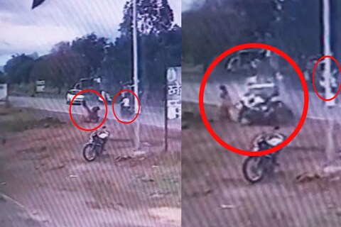 कारचालकाने जोरात ब्रेक दाबून वृद्ध व्यक्तीला वाचवण्याचा प्रयत्न केला. पण, कारवर नियंत्रण मिळवता आले नाही. 