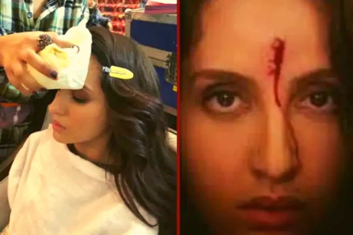 'भुजः द प्राइड ऑफ इंडिया'च्या चित्रीकरणादरम्यान नोरा फतेही जखमी; रक्त वाहत असतानाही शूटिंग केलं पूर्ण