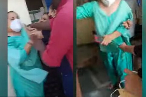 या व्हिडीओमध्ये शाळेतील कर्मचारी विद्यार्थिनी आणि तिच्या कुटुंबासोबत मारहाण करीत असल्याचं दिसून येत आहे. दहावीच्या रिझल्टवरुन हा वाद सुरू झाला होता. 