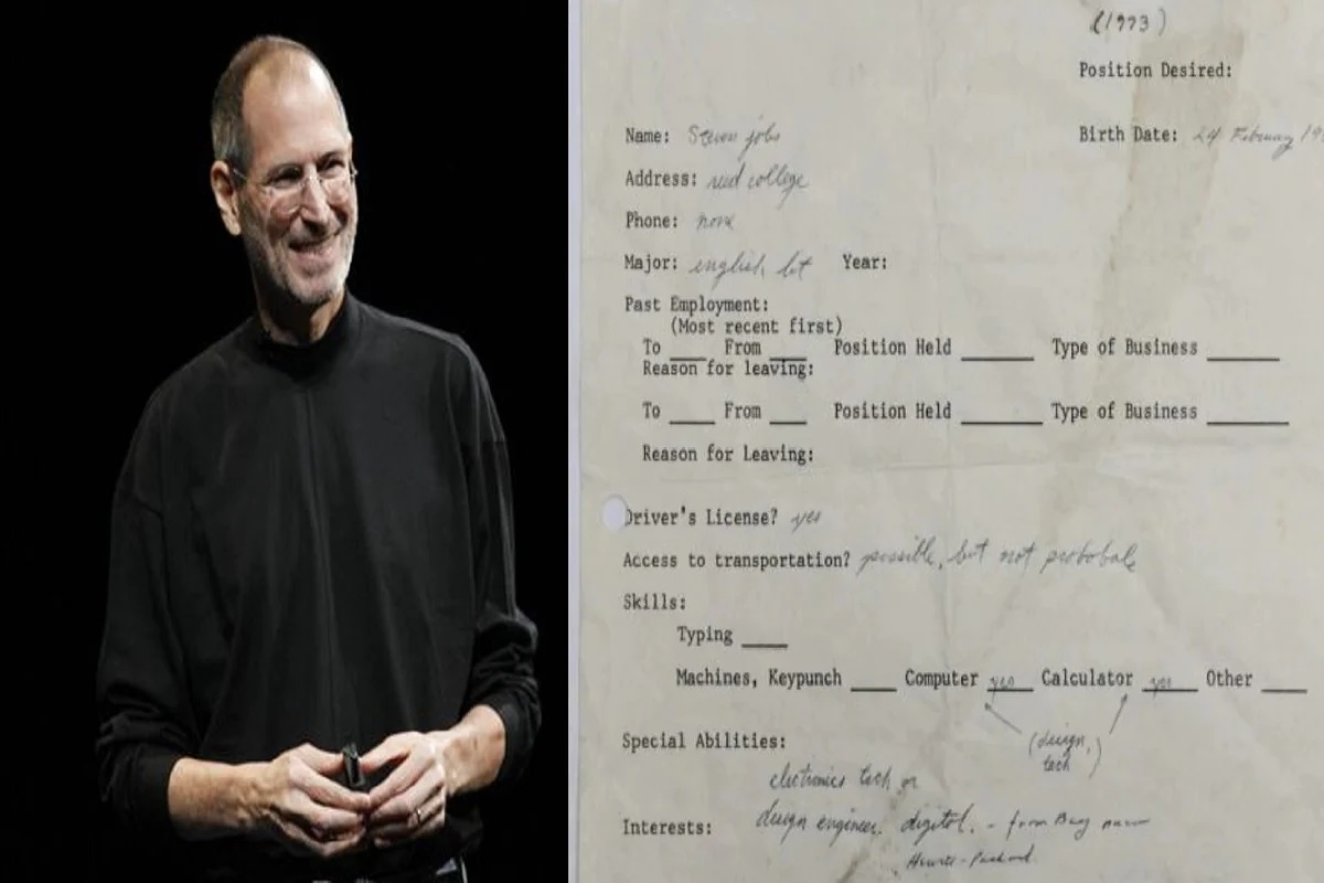 स्टीव्ह जॉब्स यांचा पहिला आणि एकमेव नोकरीसाठीचा अर्ज ठरला मौल्यवान, 2.5 कोटींना झाली विक्री
