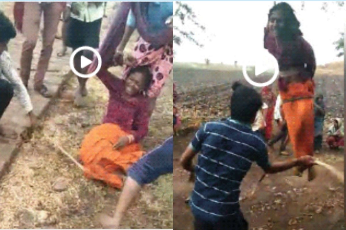 वडील आणि भावांचं कृत्य पाहून हादराल; क्षुल्लक कारणावरुन तरुणीला झाडावर लटकवून निघृणपणे मारहाण