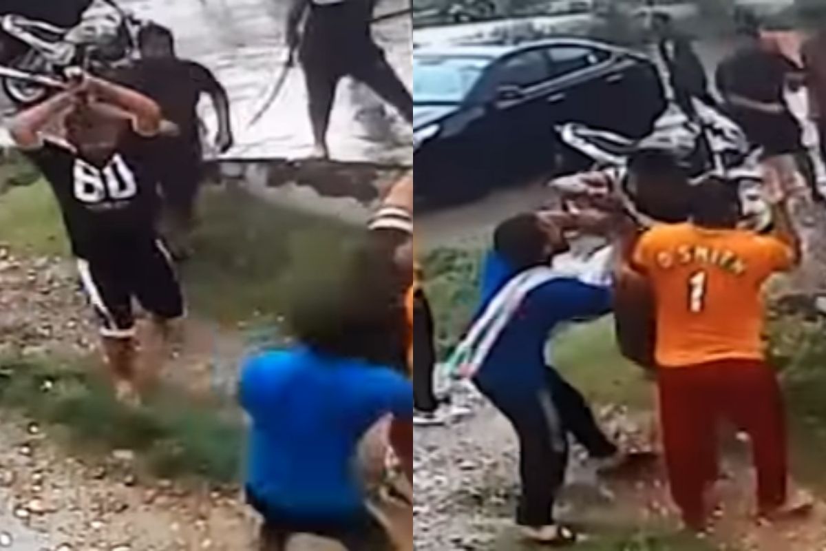 मुसळधार पावसात वाहत होता रक्ताचा पाट; तरुणांनी तलवारीने केले सपासप वार, Shocking Video
