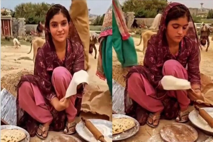तसेच चुलीवर भाकरी करणारी एक मुलगीसुद्धा सोशल मीडियावर खूप व्हायरल होतं आहे. ही मुलगी पाकिस्तानची आहे. अजिबात मेकअप नाही किंवा महागडे ड्रेस नाहीत त्री तिच्या फक्त एका स्मितहास्यावर युजर्स वेडे होतं आहेत. 