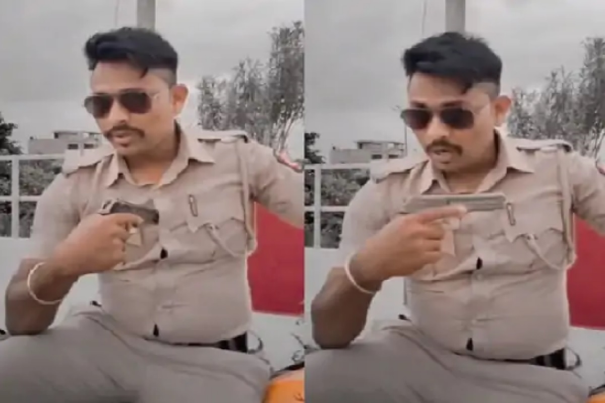 निलंबित हवालदार महेश काळेंच्या व्हिडिओतील दृश्य