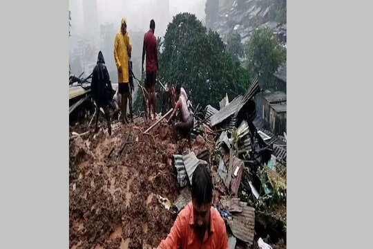 कळव्यात दरड कोसळून सहा घरांचं नुकसान, जीवितहानी नाही; 25 कुटुंबियांचं तातडीनं स्थलांतर