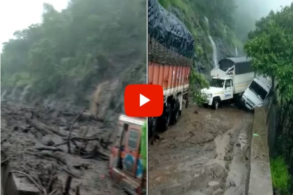 औरंगाबाद, जळगावात पावसाचं रौद्ररूप ! कन्नड घाटात दरड कोसळली, पावसाची भीषणता दाखवणारा VIDEO आला समोर