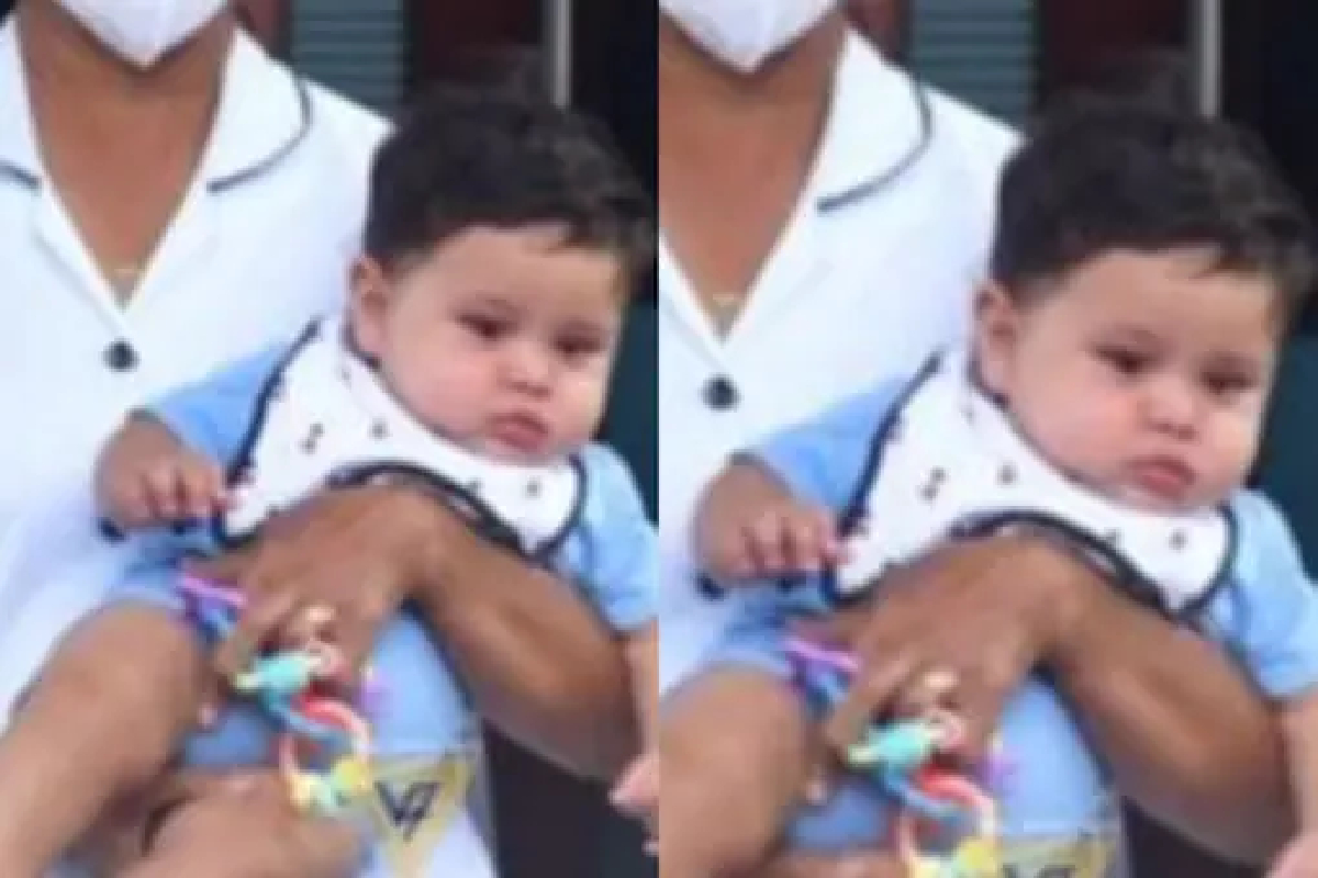 करीनाचा मुलगा पहिल्यांदा आला कॅमेरासमोर; जहाँगीरचा फोटो व्हायरल