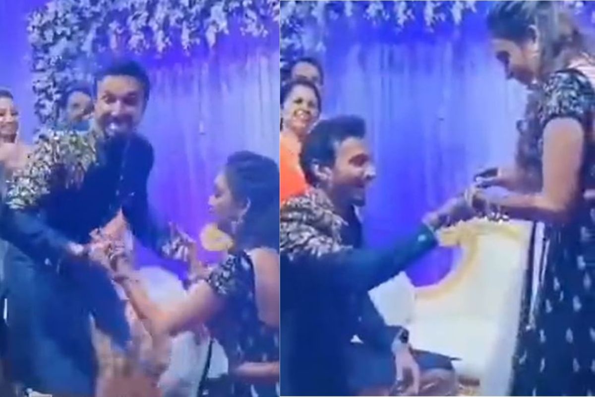 स्टेजवरच नवरीनं केलं असं काही की लाजला नवरदेव; कपलचा Romantic Video व्हायरल