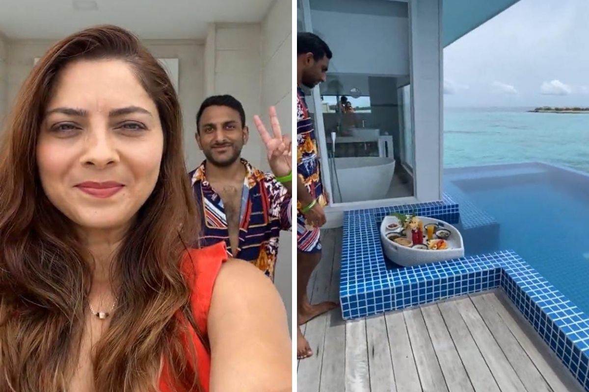 VIDEO: मालदीवमधून सोनालीचं LIVE सेशन; पतीला दिलं खास सरप्राइज