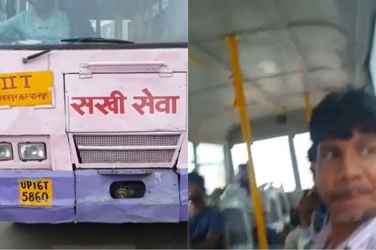 'सखी' बसमध्ये बसलेल्या पुरुषाची अजब प्रतिक्रिया पाहून पोट धरून हसाल, व्हायरल होतोय Video