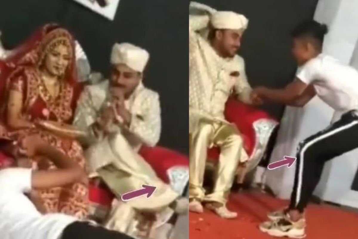 ...अन् स्टेजवर नवरीसमोरच लोळायला लागला नवरदेवाचा मित्र; Wedding Video होतोय Viral